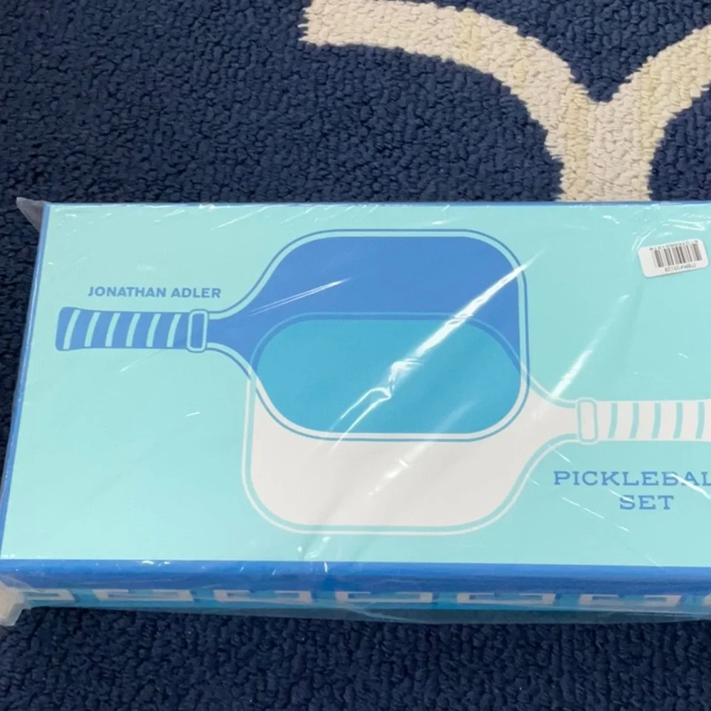 NEW JONATHAN ADLER LABYRINTH PICKLEBALL SET, IN BOX, GREAT GIFT OR FOR YOURSELF
